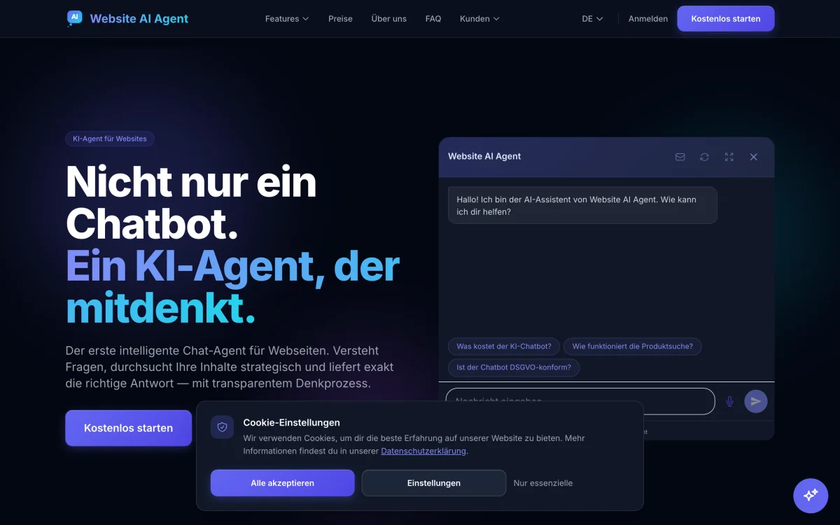 Website AI Agent screenshot 1