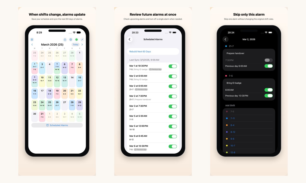 Schichtalarm screenshot 1